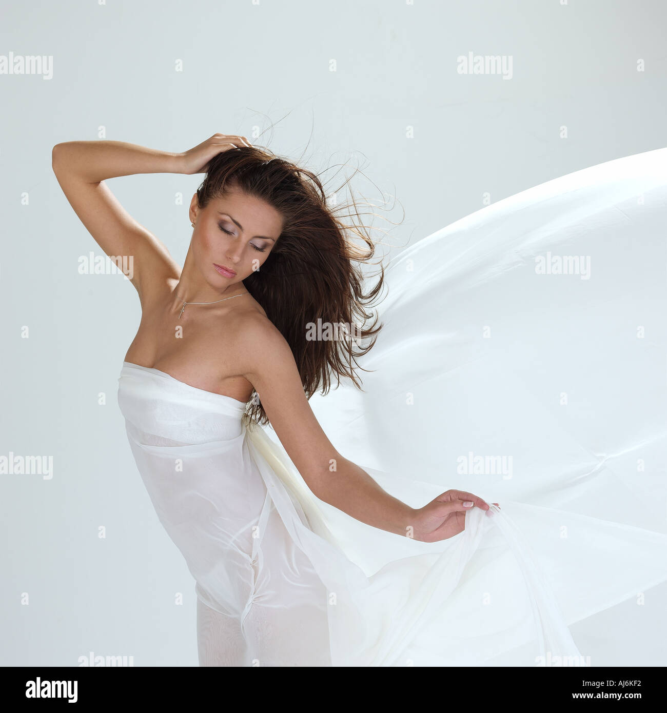 Girl Transparent Dress On White Background Stock Photo 24973858 |  Shutterstock