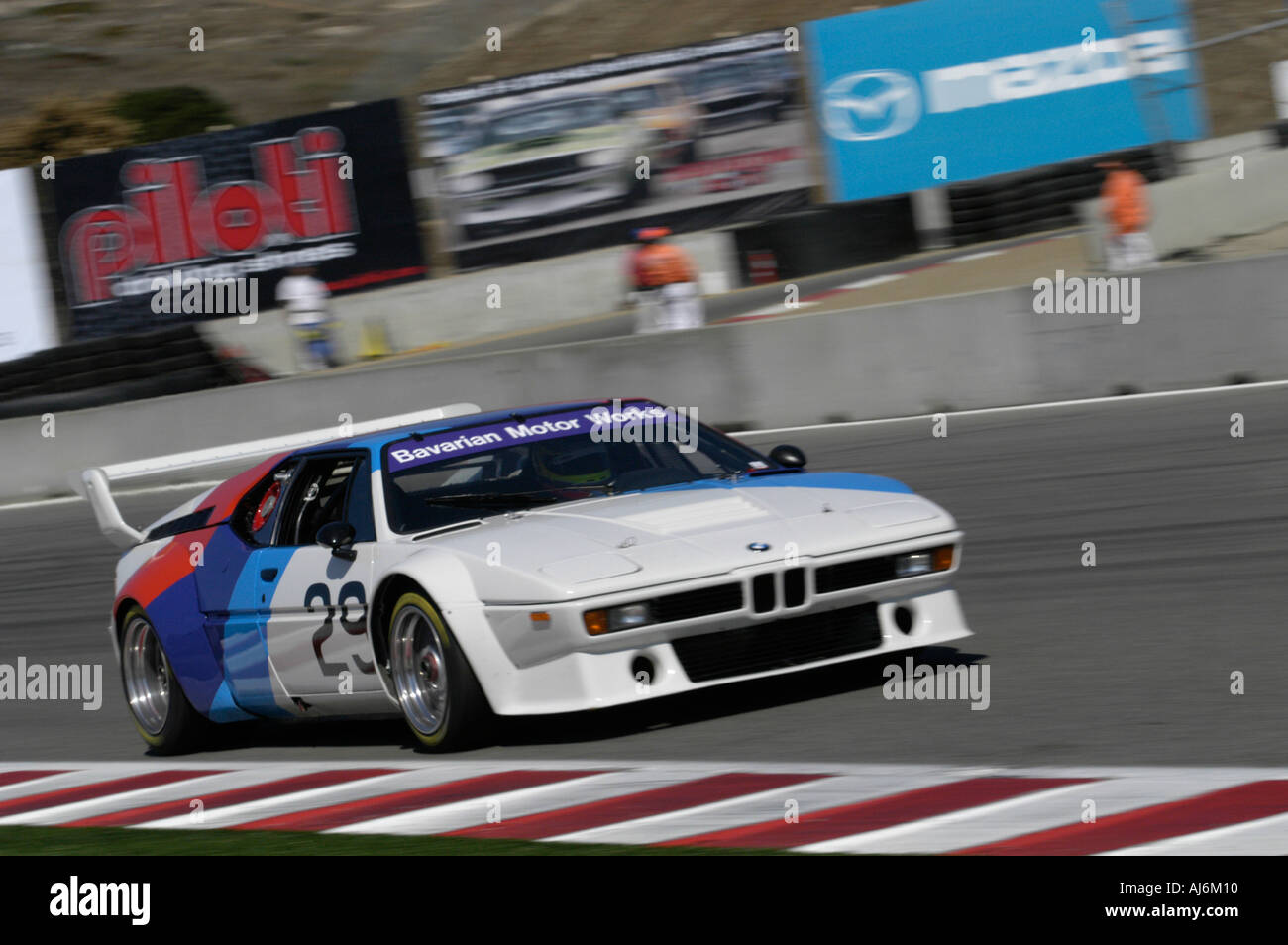 Tommy Milner races a 1980 BMW M1 at the 32nd Rolex Monterey Historic Automobile Races 2005 Stock Photo