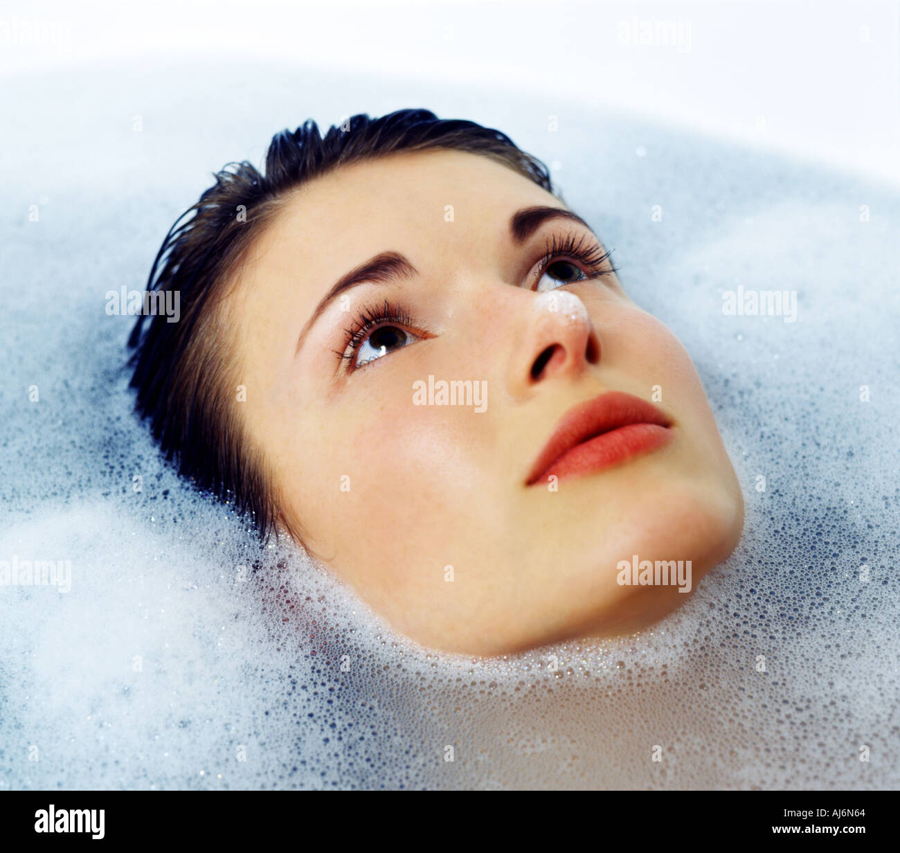 Woman taking bath. Stock Photo