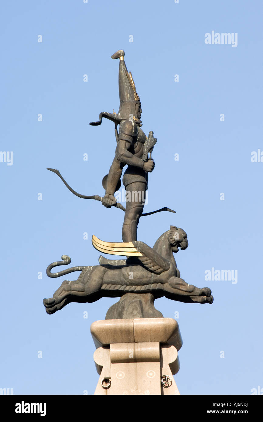 The Golden Warrior Almaty Stock Photo