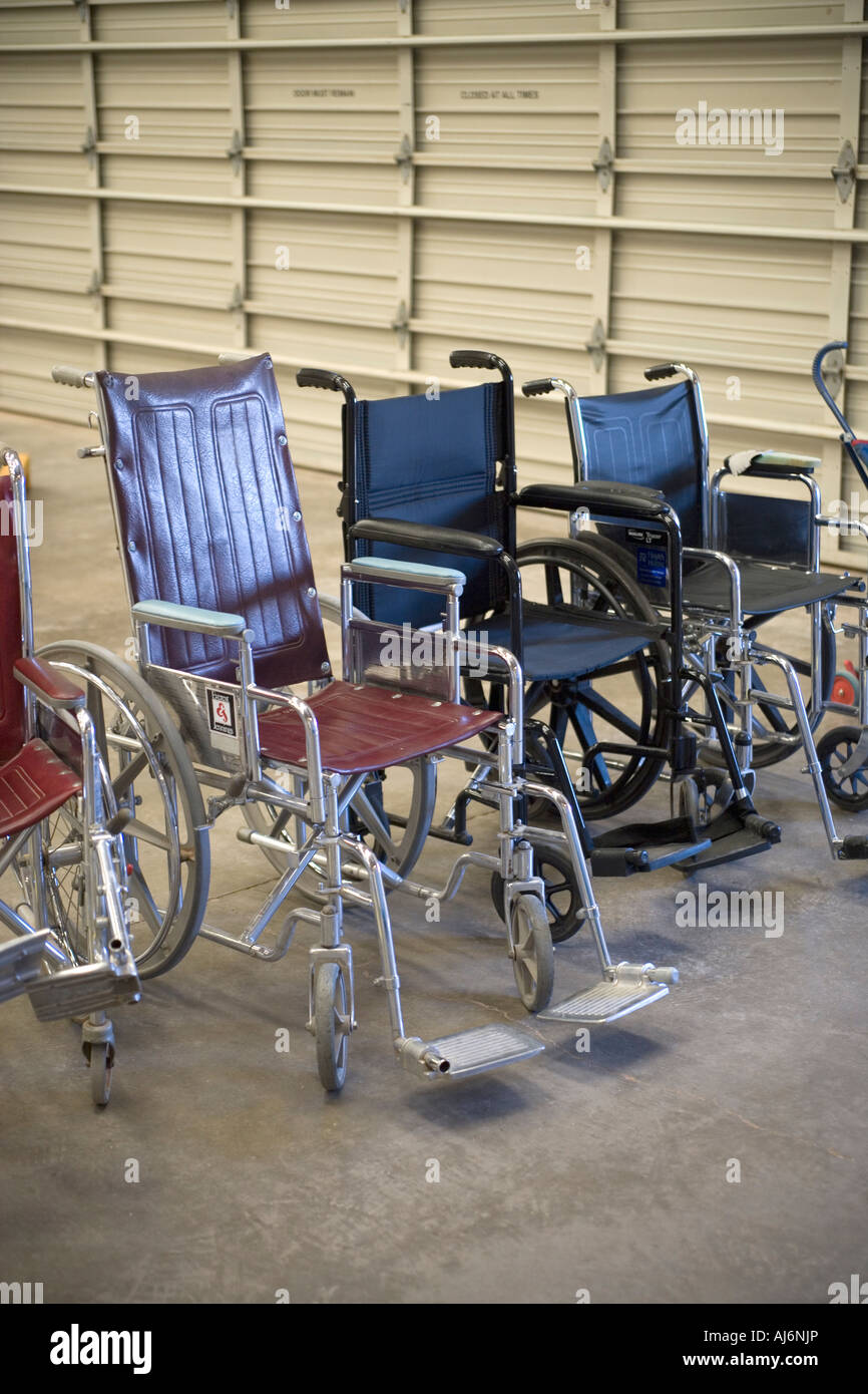 Group of Wheelchairs Stock Photo