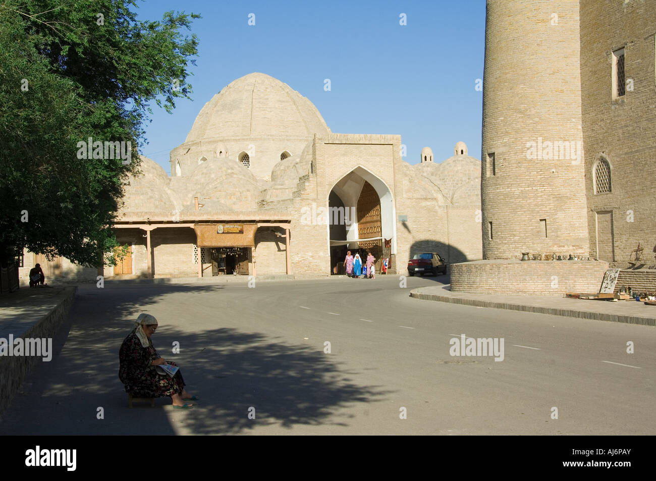 Bukhara - Taqi-Zargaron bazaar Uzbekistan Stock Photo