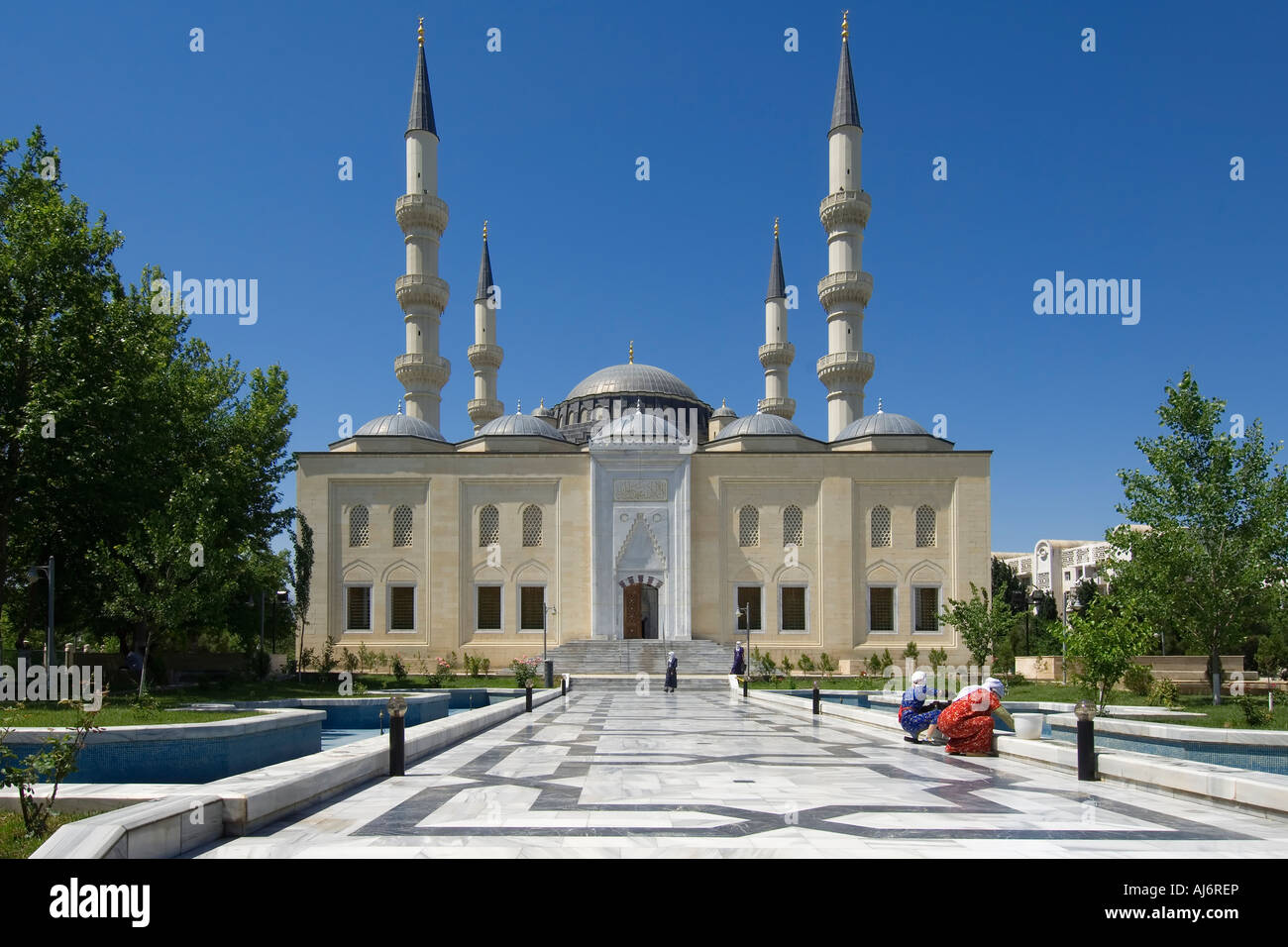 Ertogrul Gazi Mosque, Ashgabat, Turkmenistan Stock Photo