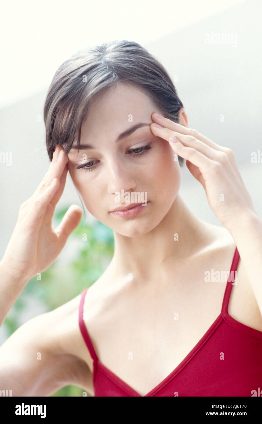 One woman hold temples hi-res stock photography and images - Alamy