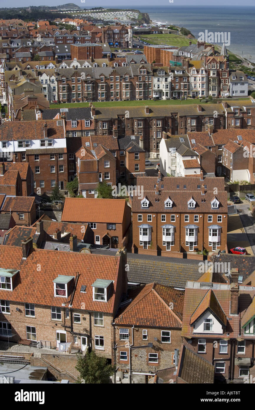 Cromer Town centre from the Church Tower Norfolk UK Stock Photo - Alamy