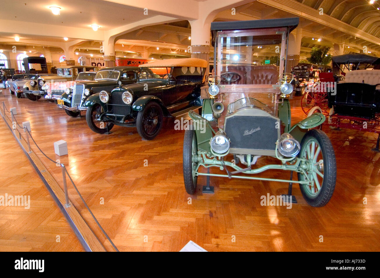Henry Ford Museum at Greenfield Village Dearborn Michigan featuring a vintage ford automobile Stock Photo