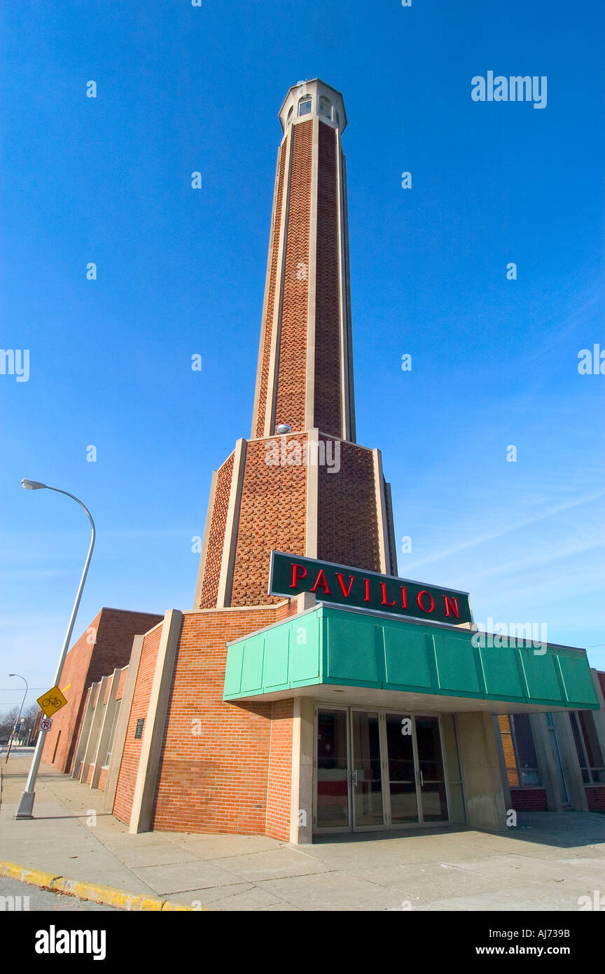 Brick tower architecture architectural tall building port huron michigan hires stock