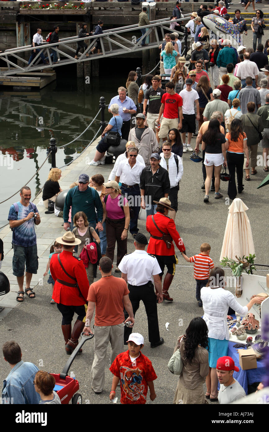 People in downtown Victoria during Canada Day celebration Stock Photo ...