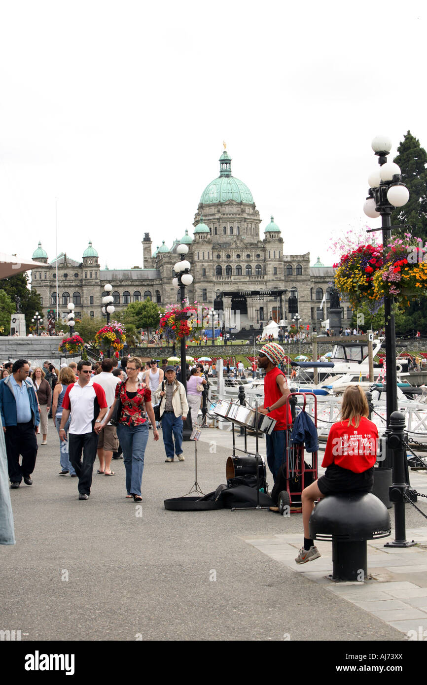 People in downtown Victoria during Canada Day celebration Stock Photo ...