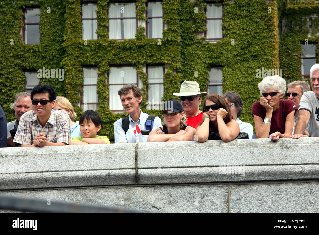 People in downtown Victoria during Canada Day celebration Stock Photo ...