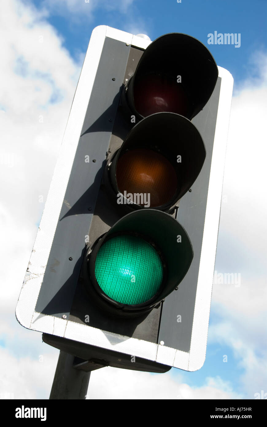 Stock Photo of a traffic light showing green Stock Photo - Alamy