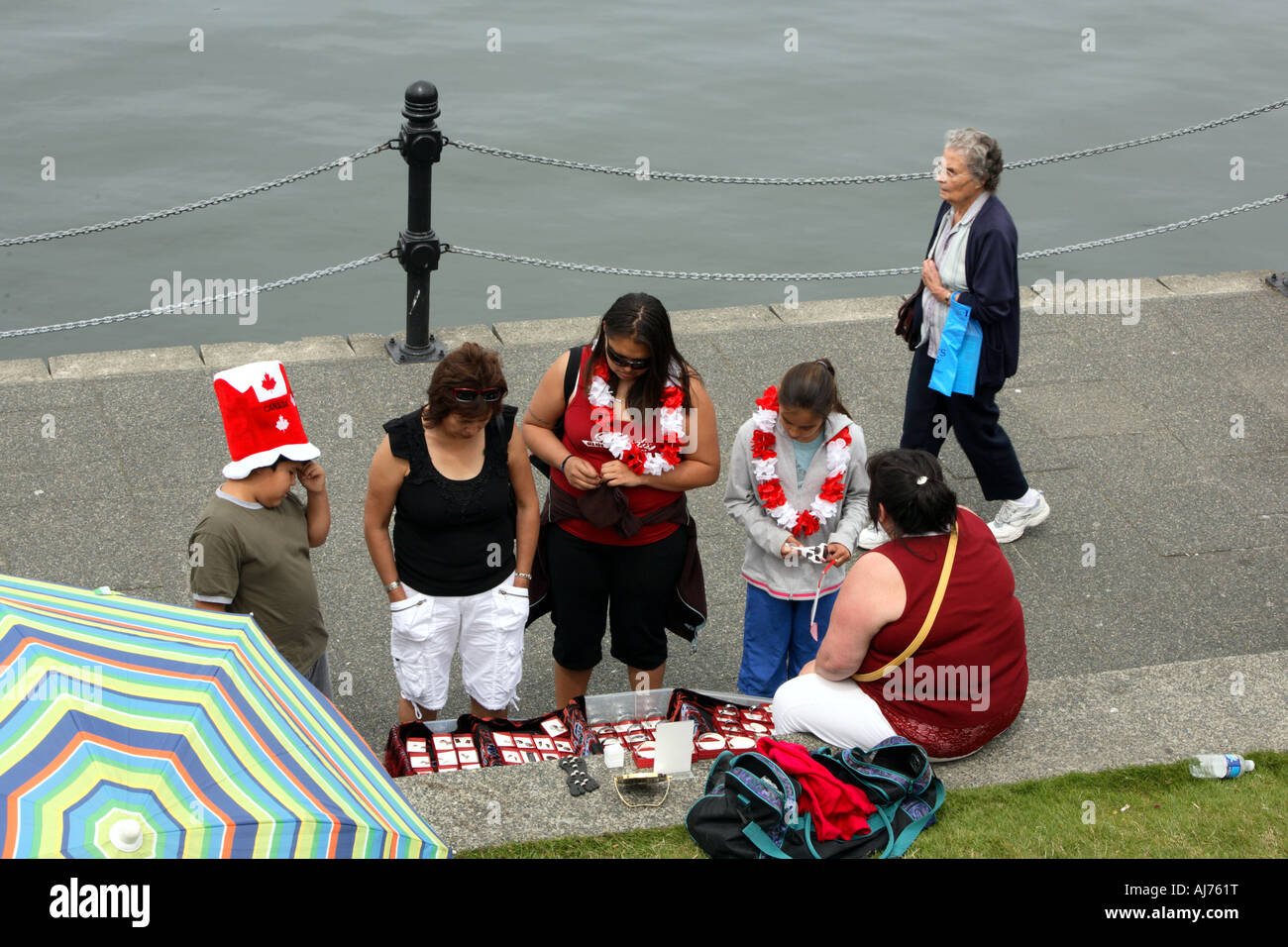 People in downtown Victoria during Canada Day celebration Stock Photo ...