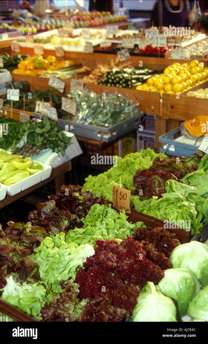 fresh vegetables queen victoria markets Melbourne Australia 2468 Stock