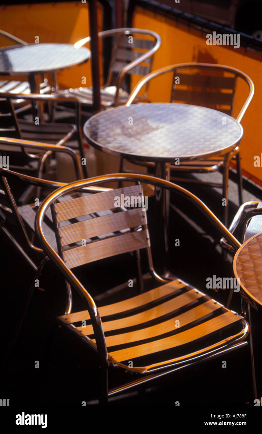 Chair And Table Outdoor Cafe Society Melbourne Victoria Australia