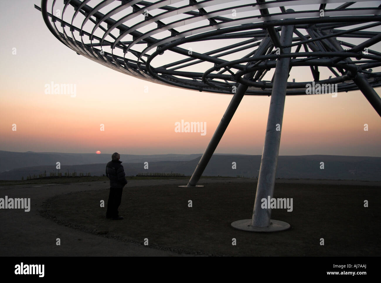 Sculpture, the Halo, Panopticon, Haslingden, UK Stock Photo - Alamy