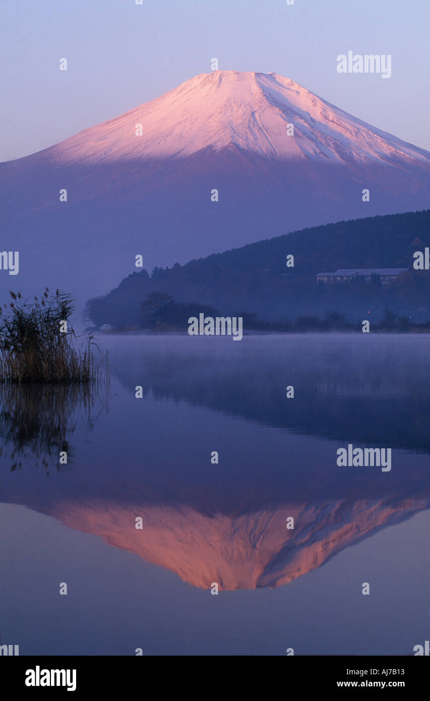 Mount Fuji Yakanaka Ko Lake Fuji Five Lakes Japan Asia Stock Photo