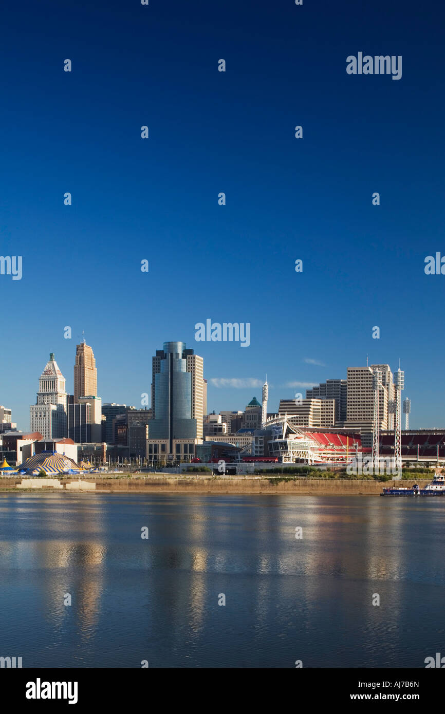 The Cincinnati skyline as seen from Riverside Drive in Covington
