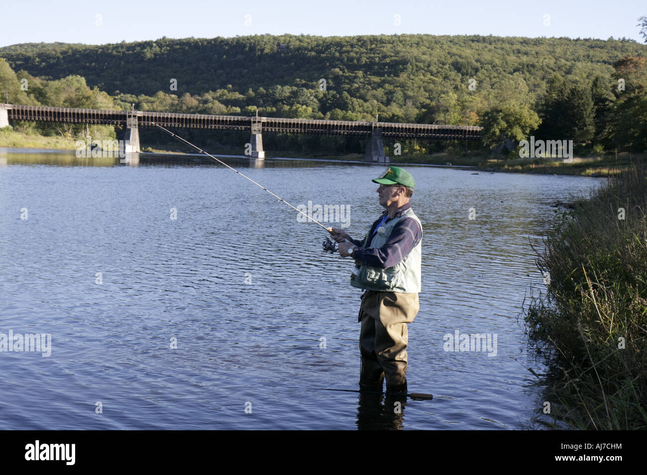 Fishing in the poconos pennsylvania hires stock photography and images