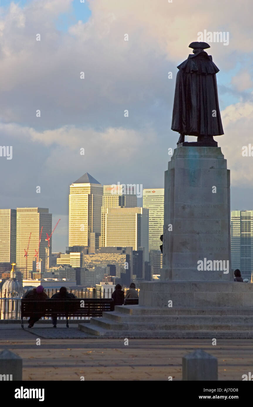 Statue of Major General James Wolfe in London Stock Photo