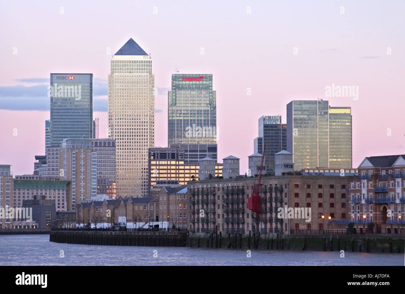day Canary Wharf in the Docklands London England Britain United Kingdom ...