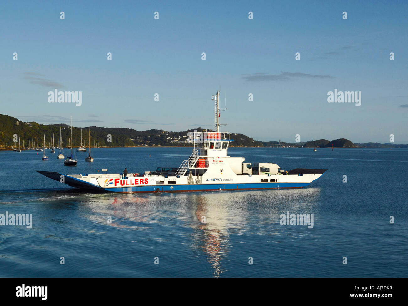 Opua to Russell Ferry south of Paihia, Bay of Islands, North Island New Zealand Stock Photo Alamy