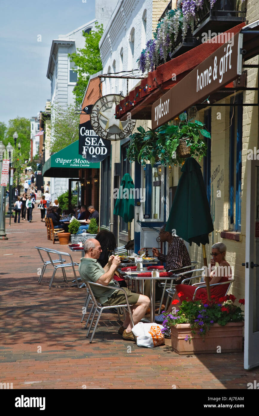 Outdoor cafe along the streets in Maryland Stock Photo Alamy