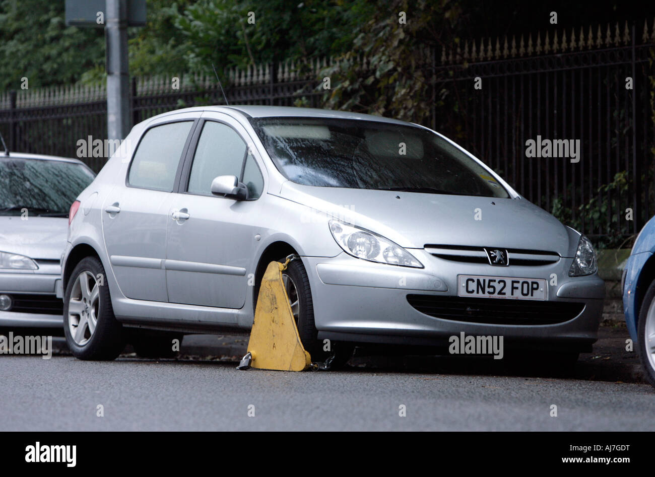 Gv of a clamped car Stock Photo Alamy