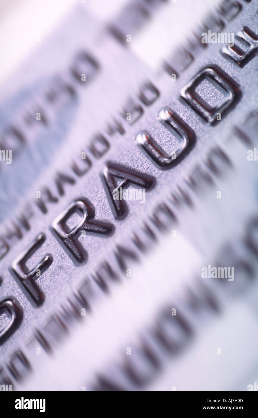 Credit bank card fraud Stock Photo