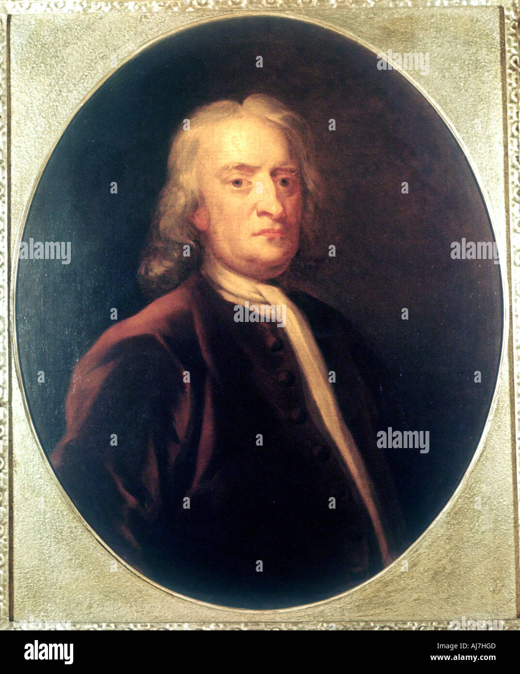 Isaac Newton, English mathematician, astronomer and physicist, c1725. Artist: John Vanderbank Stock Photo