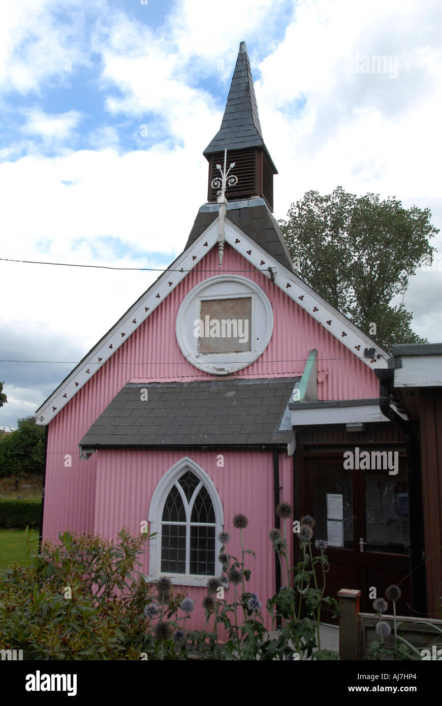 Tin tabernacle St Philip s Church in Hassall Green Cheshire UK Stock