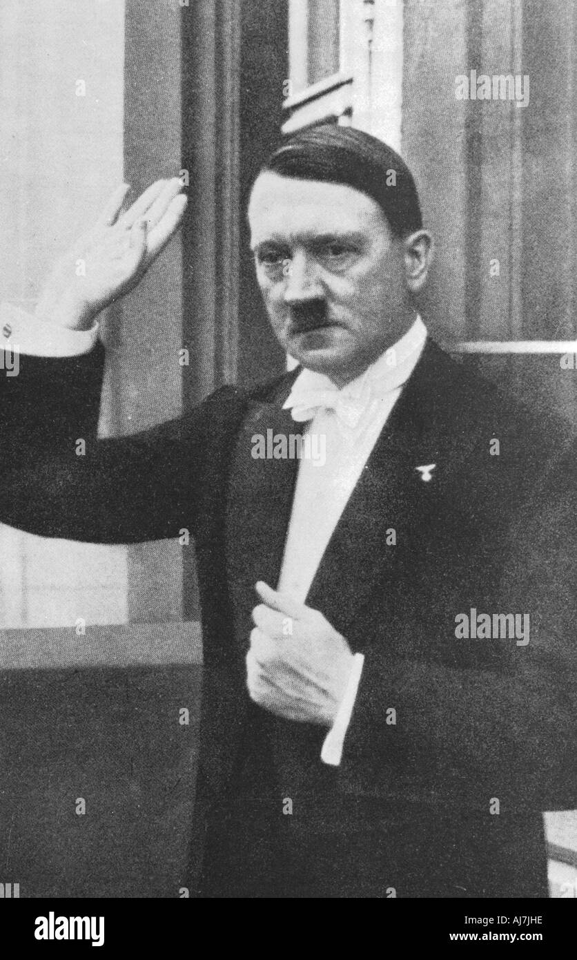 Adolf Hitler in evening dress, c1930s. Artist: Unknown Stock Photo