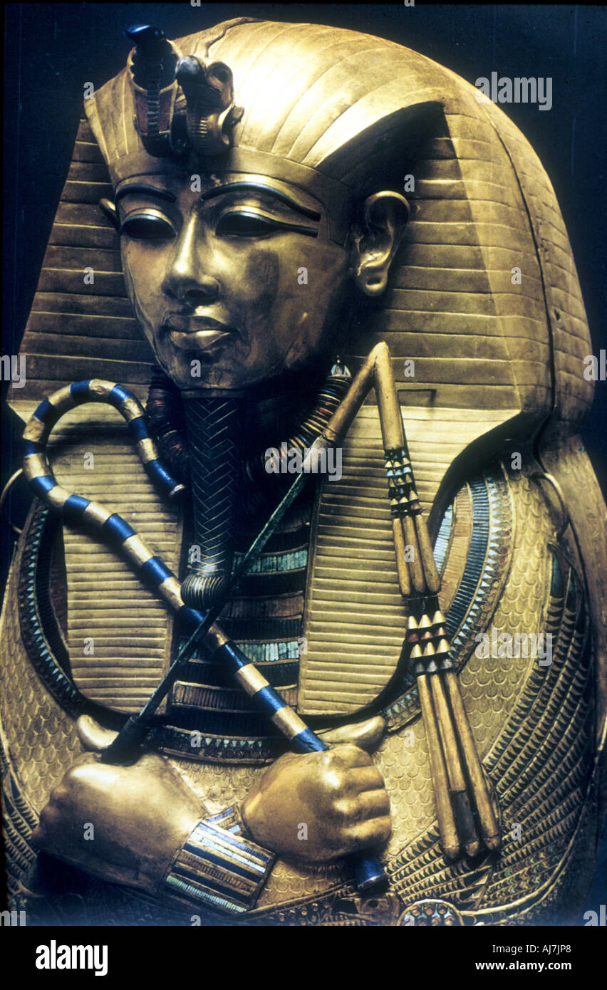 Coffin of Tutankhamun, Ancient Egyptian Pharaoh, c1325 BC. Artist: Anon Stock Photo