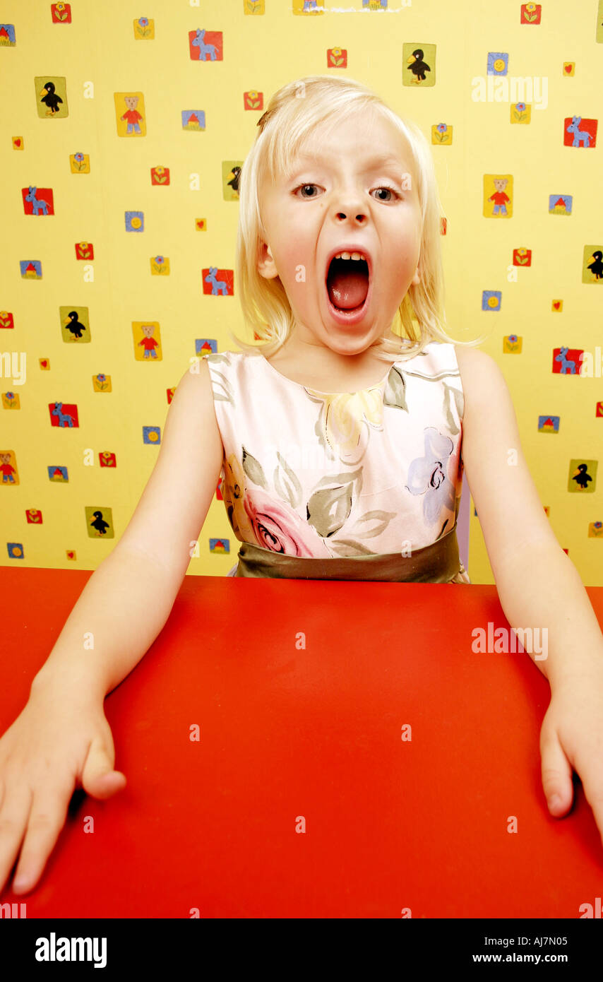indoor flat room wall paper design designs girl child blonde sit chair