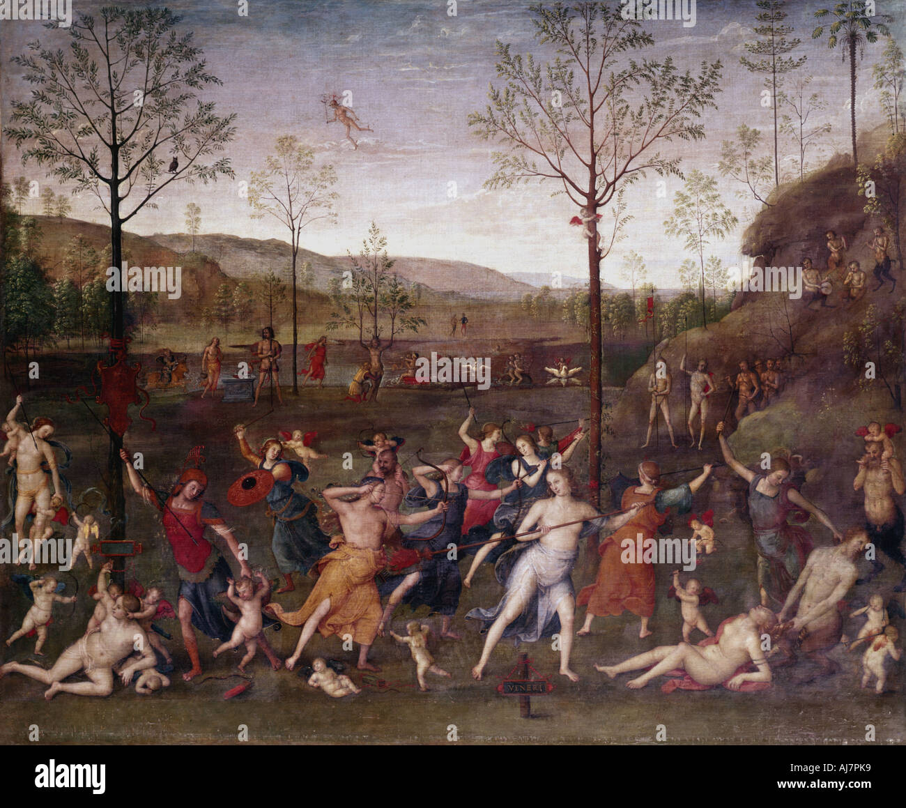 'The Battle of Love and Chastity', 1504-1523 Artist: Perugino Stock Photo