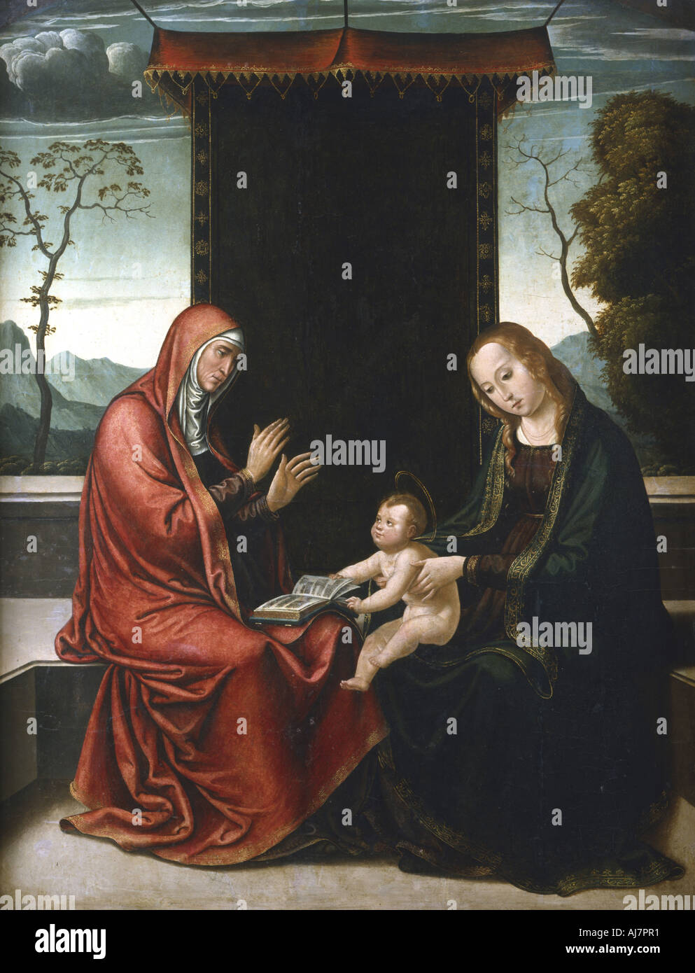 'St Anne, the Virgin and Child', c1520-1565. Artist: Juan de Borgona the Younger Stock Photo
