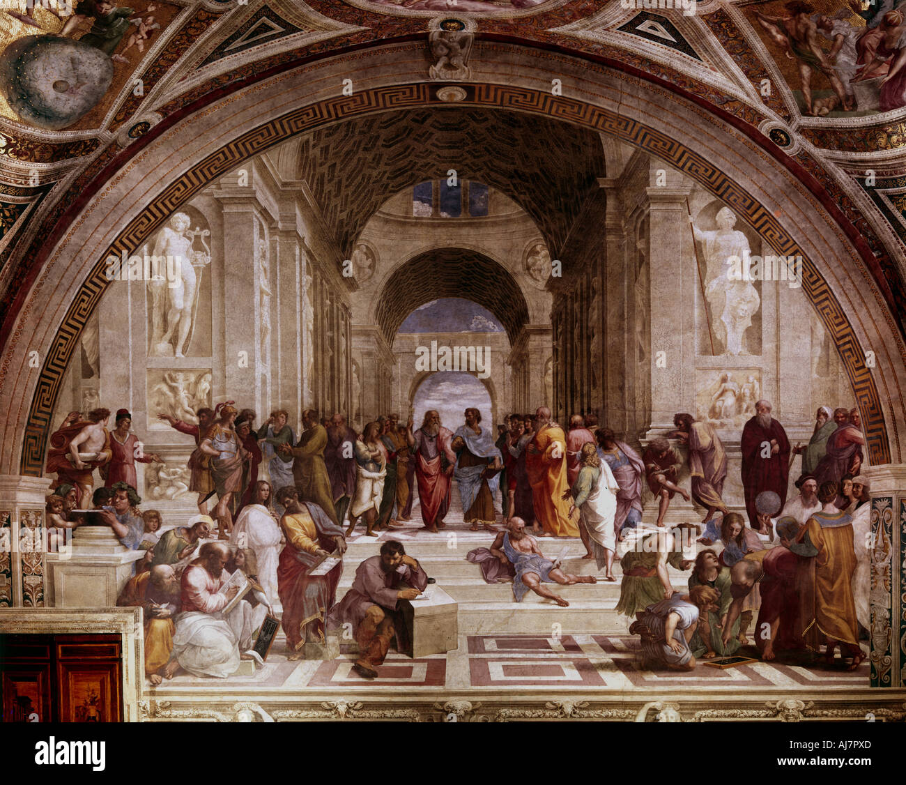 'School of Athens', c1510. Artist: Raphael Stock Photo