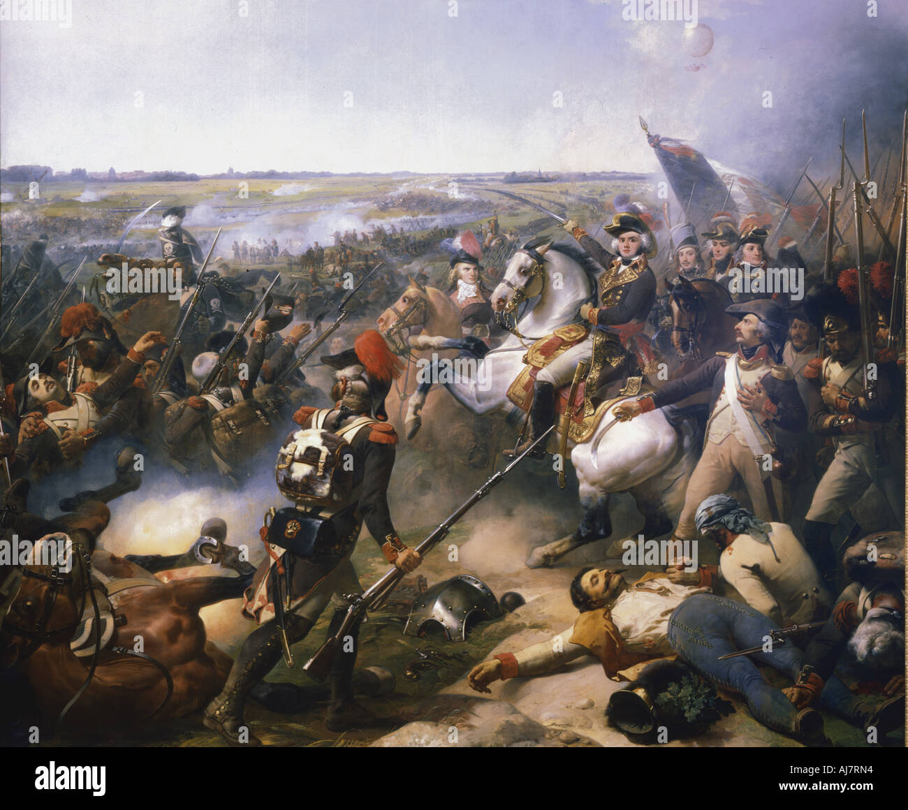 'Battle of Fleurus', 16 June 1794 (19th century). Artist: Jean-Baptiste Mauzaisse Stock Photo