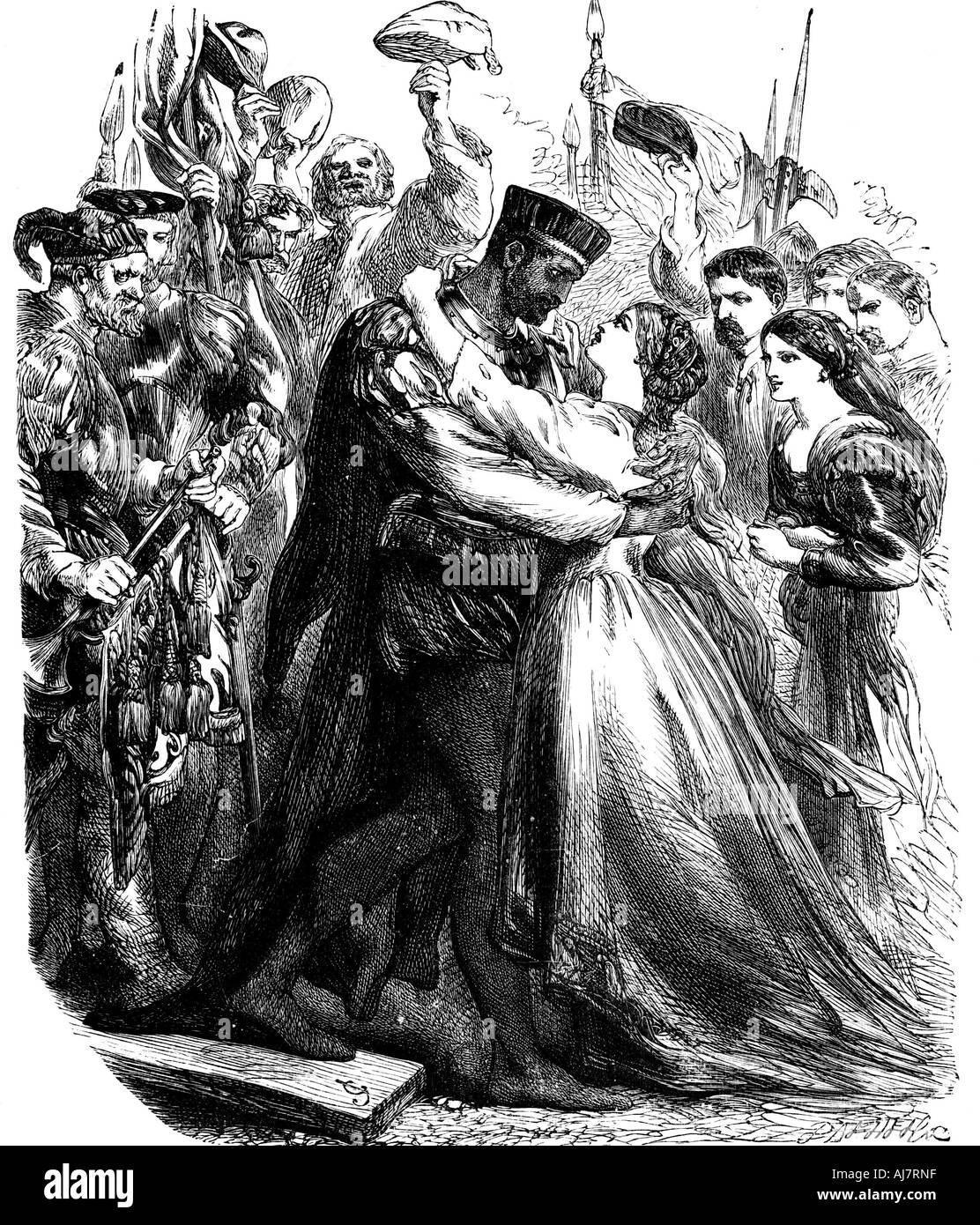 Scene from Shakespeare's Othello, 19th century. Artist: Unknown Stock Photo