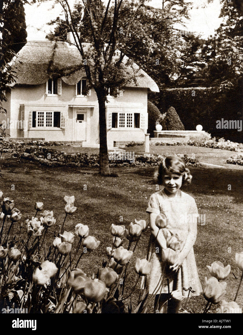 Princess Elizabeth, future Queen Elizabeth II of Great Britain, Windsor, 1930s. Artist: Unknown Stock Photo