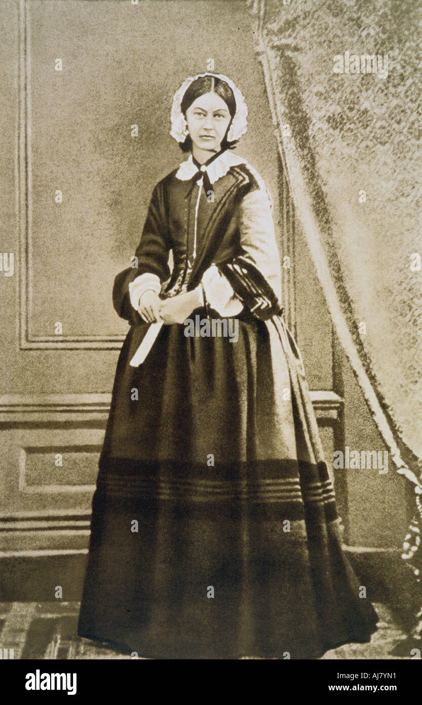 Florence Nightingale, English nurse and hospital reformer, c1850s Artist: Unknown Stock Photo