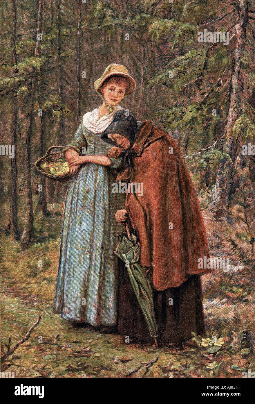 'The Green Leaf and the Sere', 1887. Artist Mary Ellen Edwards Stock