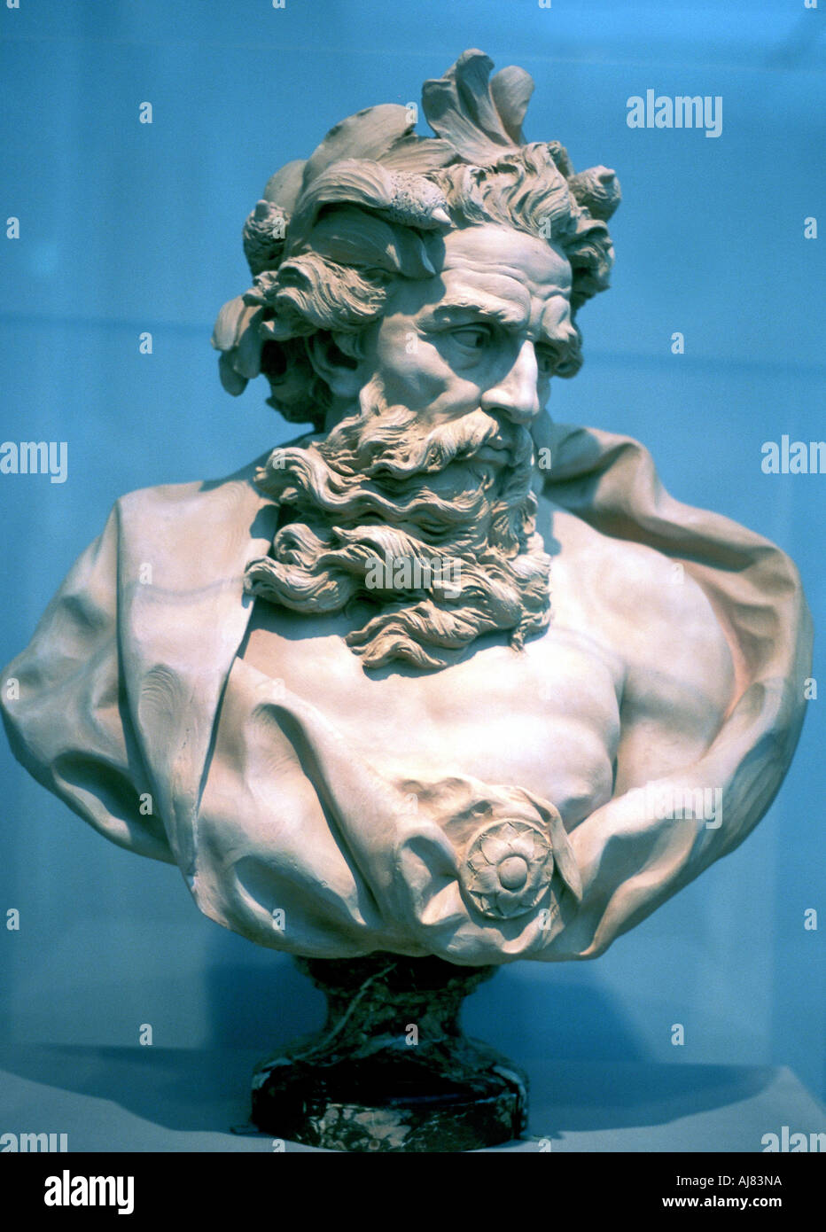 Neptune, Roman god of the oceans. Artist: Unknown Stock Photo