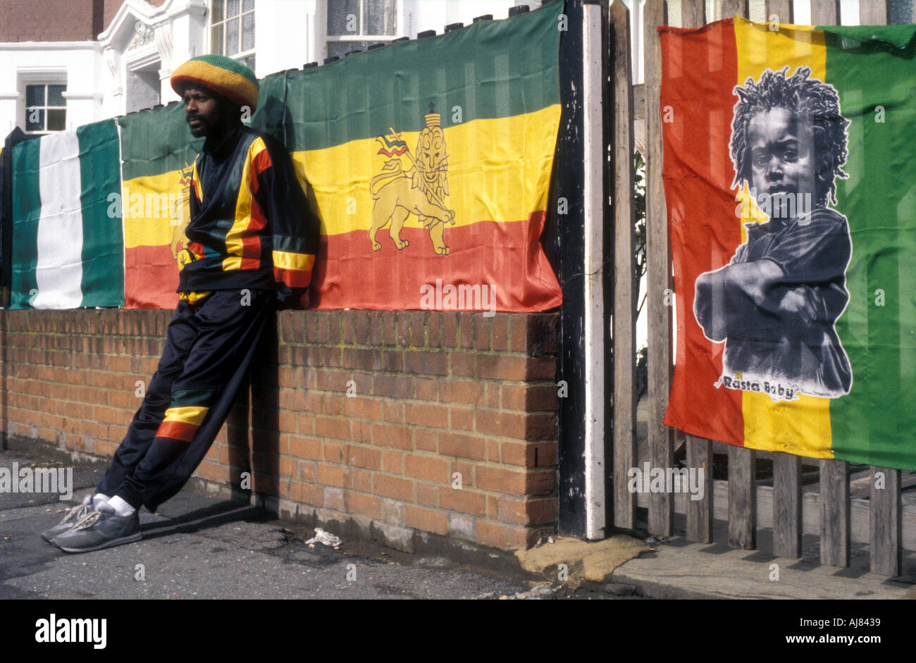 Outside Rastafarian Centr and temple Kennington London Stock Photo