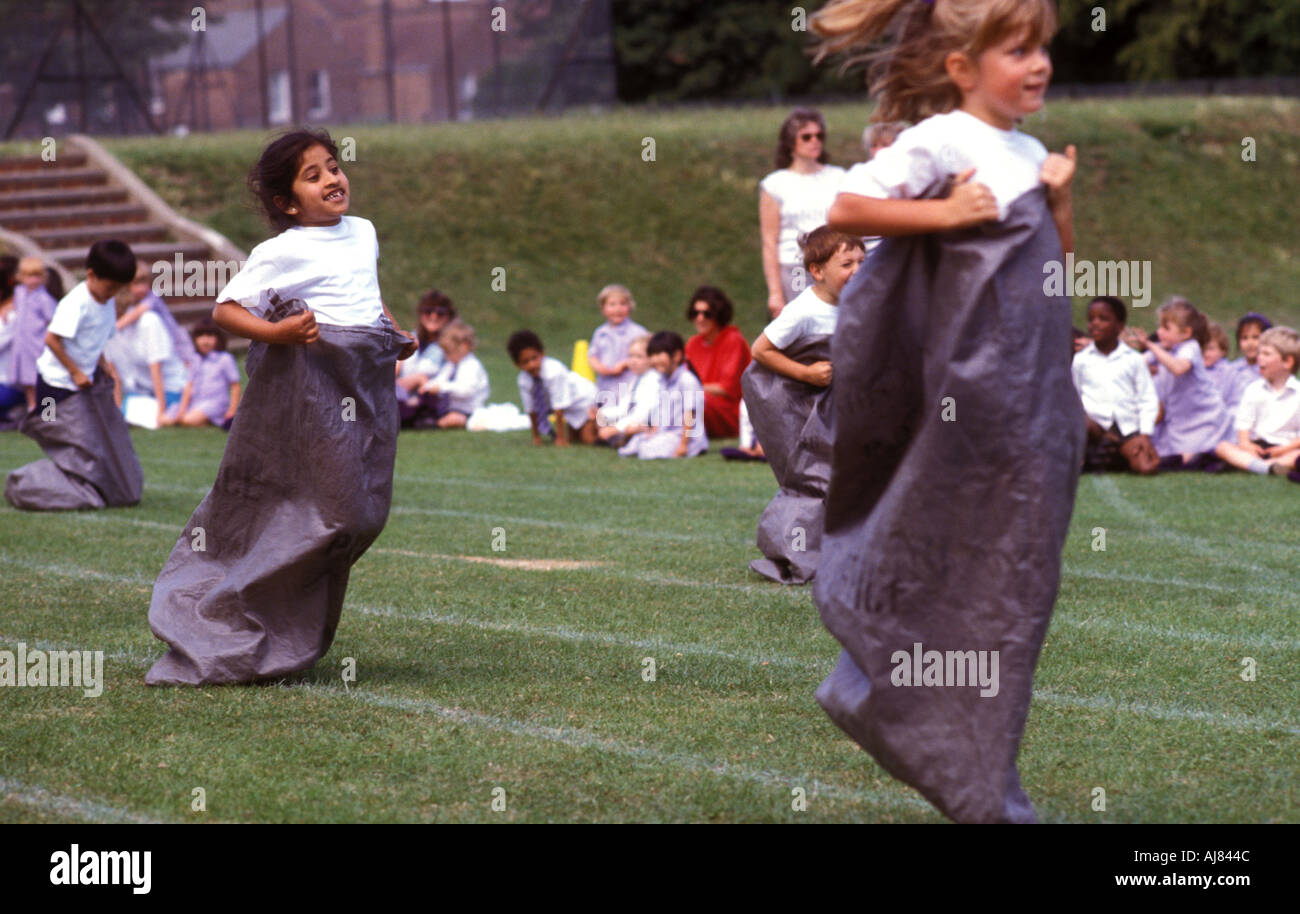 Sports day at south London school Stock Photo