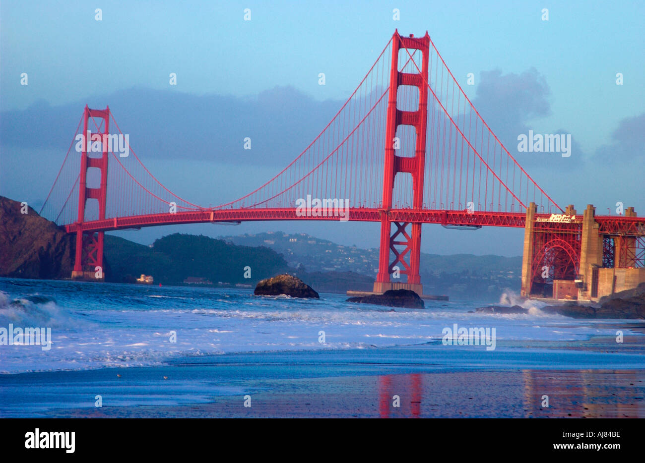 The Golden Gate Bridge San Francisco California USA from Baker Beach ...