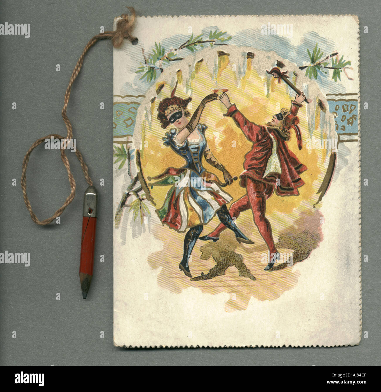 Masked ball dance programme 1893 Stock Photo Alamy