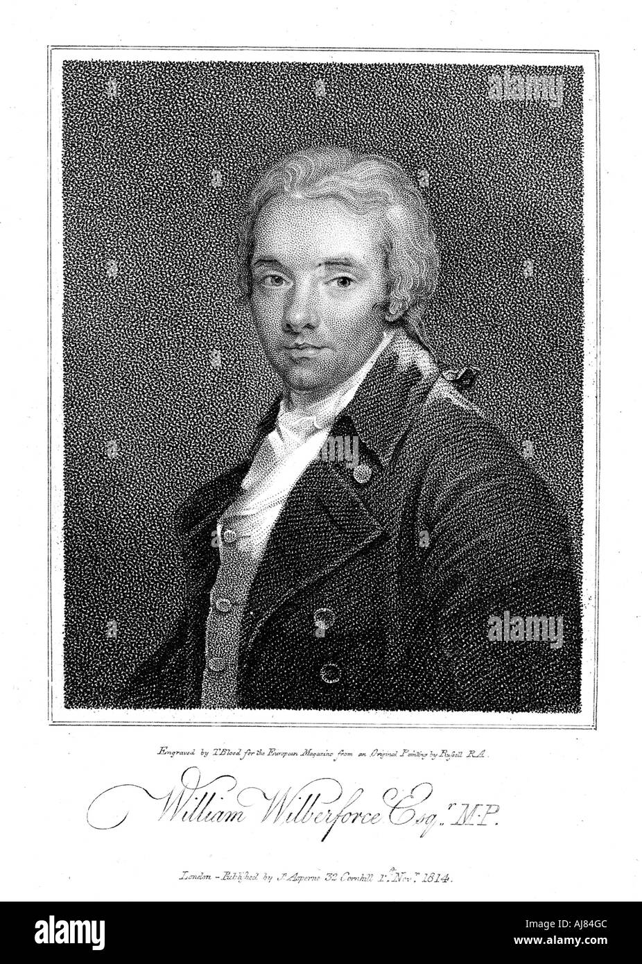 William Wilberforce, English philanthropist and anti-slavery campaigner, 1814. Artist: Unknown Stock Photo