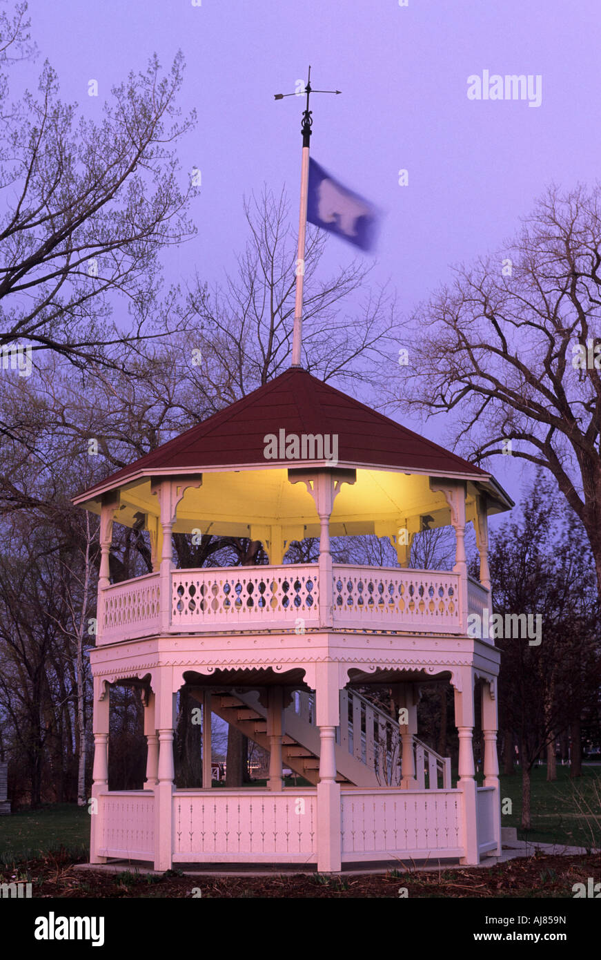 DOUBLE-DECKER GAZEBO IN MATOSKA CITY PARK, WHITE BEAR LAKE, MINNESOTA