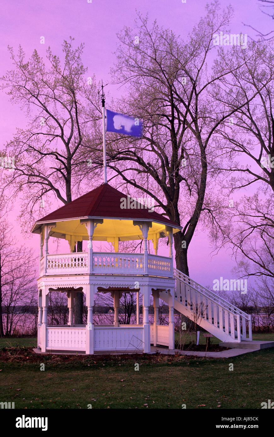 DOUBLE-DECKER GAZEBO IN MATOSKA CITY PARK, WHITE BEAR LAKE, MINNESOTA