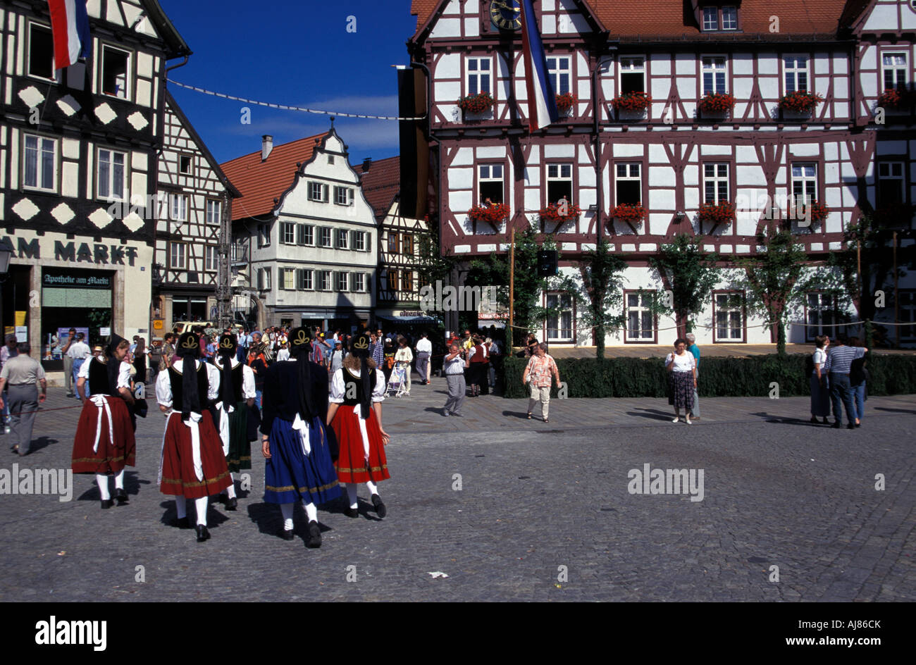 Festive procession Shepherd Run Bad Urach Swabian Alb s Baden
